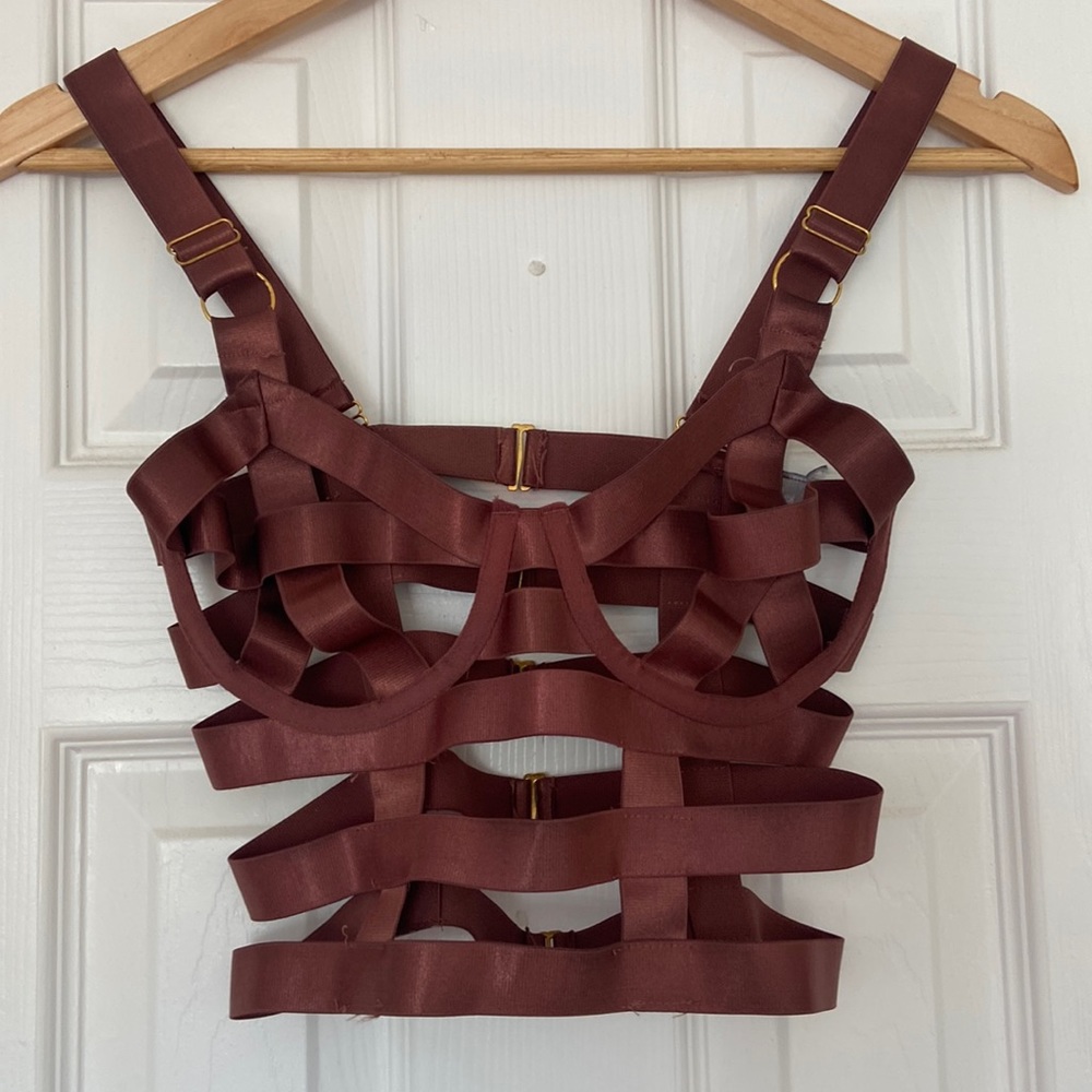 Brown Harness Strap Top